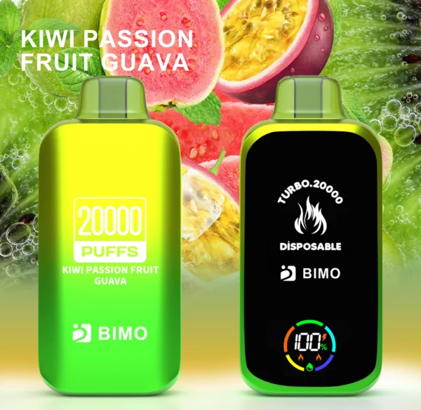 BIMO Turbo 20000 Puffs Full Screen 0% 2% 5% Low Nicotine Rechargeable Disposable Vapes Pen Bulk Buy Wholesale - FishVape - 6