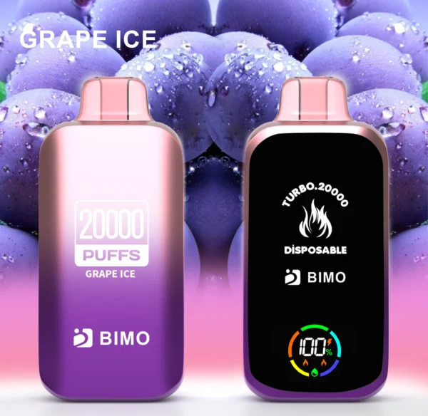 BIMO Turbo 20000 Puffs Full Screen 0% 2% 5% Low Nicotine Rechargeable Disposable Vapes Pen Bulk Buy Wholesale - FishVape - 5