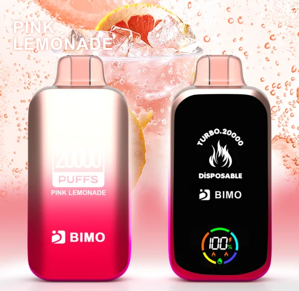 BIMO Turbo 20000 Puffs Full Screen 0% 2% 5% Low Nicotine Rechargeable Disposable Vapes Pen Bulk Buy Wholesale - FishVape - 4