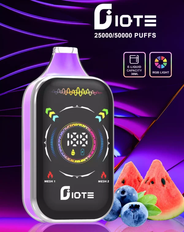 IQTE 50000 Puffs Dual Mesh RGB Tela Cheia 0% 2% 5% Baixa Nicotina Recarregável Vapes Descartáveis ​​Pen Bulk Comprar Atacado - FishVape - 3