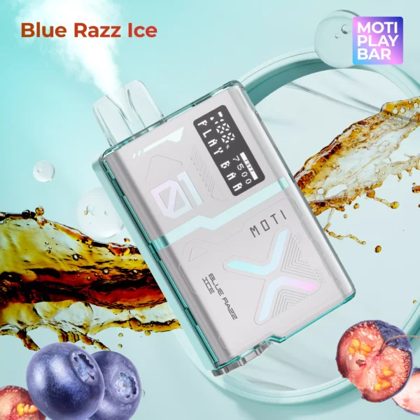 MOTI Play Bar 7500 Puffs Crystal Digital Screen 5% Low Nicotine Rechargeable Disposable Vapes Pen Bulk Buy Wholesale - FishVape - 5