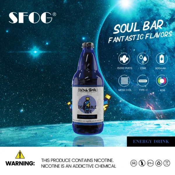 SFOG SOUL BAR 15000 Puffs RGB 5% Caneta Vapes descartáveis ​​recarregáveis ​​com baixo teor de nicotina em massa Comprar no atacado - FishVape - 5