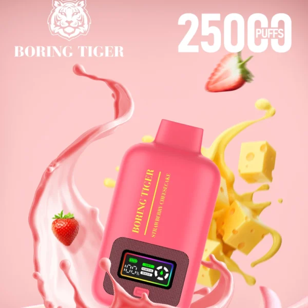 VASY Boring Tiger 25000 Puffs Digital Screen 4 Mesh Coil 50mg Madal nikotiinisisaldusega taaslaetav ühekordne Vapes Pen hulgimüük - FishVape - 1