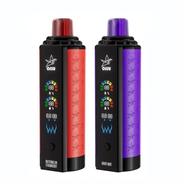 VASY OSSU 30000 Puffs Shisha Hookah Dual Mesh Full Screen 0% 5% Low Nicotine Rechargeable Disposable Vapes Pen Bulk Buy Wholesale - FishVape - 4