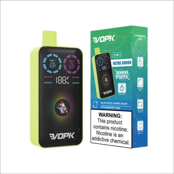 VOPK ULTRA 30000 Puffs Double Flavour Dual Mesh Digital Screen 2% Low Nicotine Rechargeable Disposable Vapes Pen Bulk Buy Wholesale - FishVape - 7